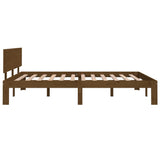 Bed Frame without Mattress Honey Brown 135x190 cm - 45-Degree Angle