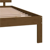 Bed Frame without Mattress Honey Brown 135x190 cm
