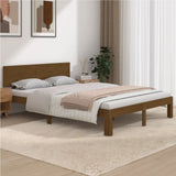 Bed Frame without Mattress Honey Brown 135x190 cm