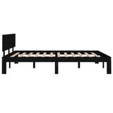 Bed Frame without Mattress Black 135x190 cm