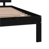 Bed Frame without Mattress Black 135x190 cm