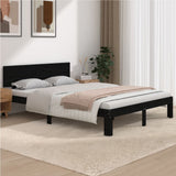 Bed Frame without Mattress Black 135x190 cm