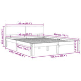 Bed Frame without Mattress 150x200 cm