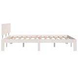 Bed Frame without Mattress White 150x200 cm - 45-Degree Angle
