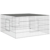 Rabbit Cage 110x110x55 cm Galvanised Iron - Front View