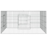 Rabbit Cage 110x110x55 cm Galvanised Iron - Side View