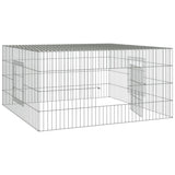 Rabbit Cage 110x110x55 cm Galvanised Iron - Top-Down View