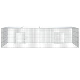 2-Panel Rabbit Cage 220x110x55 cm Galvanised Iron - Side View