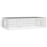 2-Panel Rabbit Cage 220x110x55 cm Galvanised Iron