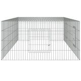 2-Panel Rabbit Cage 220x110x55 cm Galvanised Iron