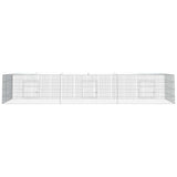3-Panel Rabbit Cage 325x109x54 cm Galvanised Iron