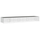 4-Panel Rabbit Cage 433x109x54 cm Galvanised Iron - Front View