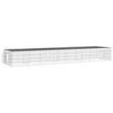 4-Panel Rabbit Cage 433x109x54 cm Galvanised Iron - Top-Down View