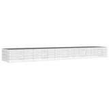 5-Panel Rabbit Cage 541x109x54 cm Galvanised Iron - Top-Down View