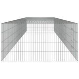 5-Panel Rabbit Cage 541x109x54 cm Galvanised Iron - 45-Degree Angle