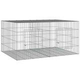 2-Panel Rabbit Cage 110x79x54 cm Galvanised Iron - Front View