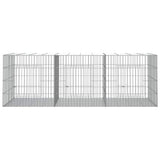 3-Panel Rabbit Cage 163x79x54 cm Galvanised Iron - Side View