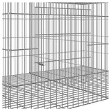 3-Panel Rabbit Cage 163x79x54 cm Galvanised Iron - Rear View