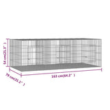 3-Panel Rabbit Cage 163x79x54 cm Galvanised Iron - Close-Up Angle