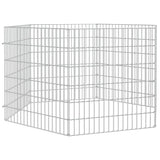 Free Range Animal Enclosure 6-Panel 54x60 cm Galvanised Iron - Side View