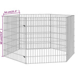 Free Range Animal Enclosure 6-Panel 54x60 cm Galvanised Iron - Low Angle