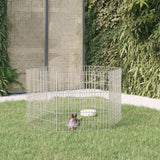 Free Range Animal Enclosure 6-Panel 54x60 cm Galvanised Iron
