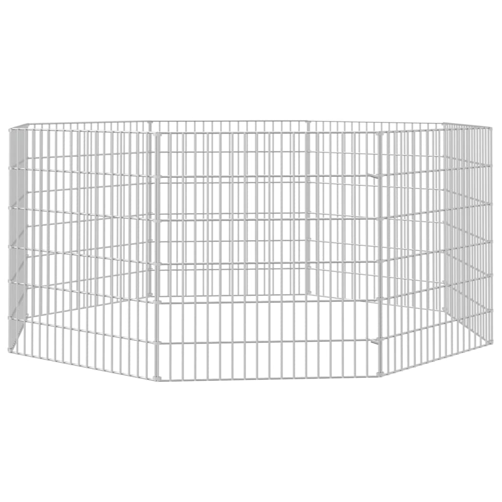Free Range Animal Enclosure 8-Panel 54x60 cm Galvanised Iron