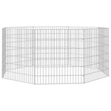 Free Range Animal Enclosure 8-Panel 54x60 cm Galvanised Iron - Top-Down View