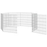 Free Range Animal Enclosure 8-Panel 54x60 cm Galvanised Iron - 45-Degree Angle