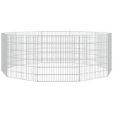 Free Range Animal Enclosure 10-Panel 54x60 cm Galvanised Iron - Front View