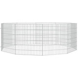 Free Range Animal Enclosure 10-Panel 54x60 cm Galvanised Iron - Side View