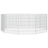 Free Range Animal Enclosure 10-Panel 54x60 cm Galvanised Iron - Top-Down View