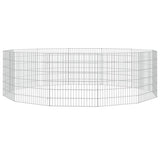 Free Range Animal Enclosure 12-Panel 54x60 cm Galvanised Iron - Front View
