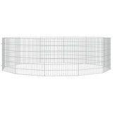 Free Range Animal Enclosure 12-Panel 54x60 cm Galvanised Iron - Side View