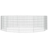 Free Range Animal Enclosure 12-Panel 54x60 cm Galvanised Iron - Top-Down View