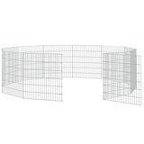 Free Range Animal Enclosure 12-Panel 54x60 cm Galvanised Iron - 45-Degree Angle