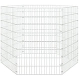 Free Range Animal Enclosure 6-Panel 54x80 cm Galvanised Iron - Top-Down View