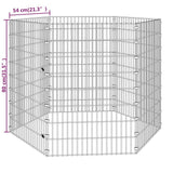 Free Range Animal Enclosure 6-Panel 54x80 cm Galvanised Iron - Low Angle