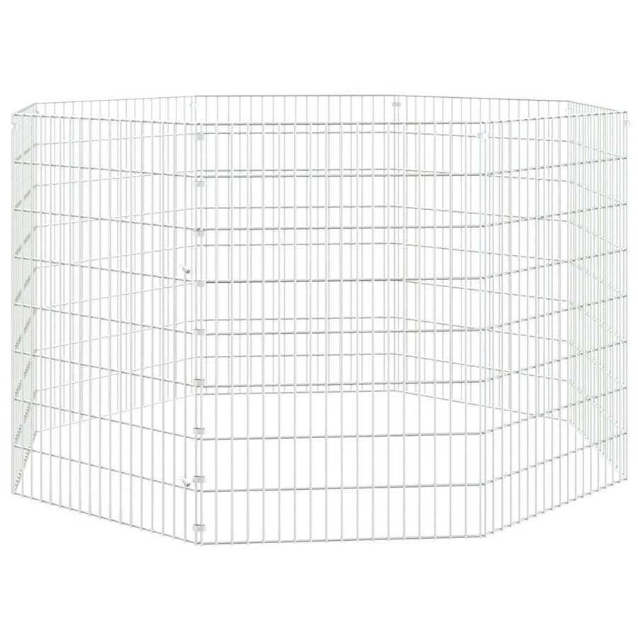 Free Range Animal Enclosure 8-Panel 54x80 cm Galvanised Iron