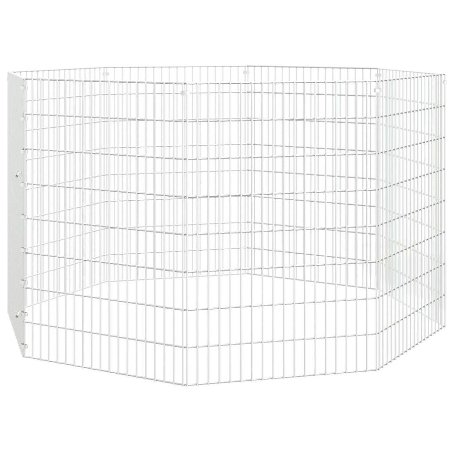Free Range Animal Enclosure 8-Panel 54x80 cm Galvanised Iron