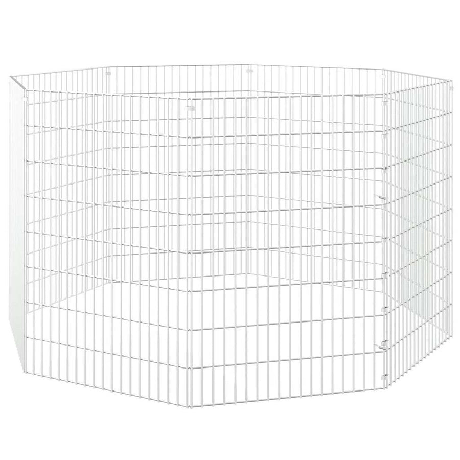 Free Range Animal Enclosure 8-Panel 54x80 cm Galvanised Iron