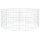 Free Range Animal Enclosure 10-Panel 54x80 cm Galvanised Iron - Front View