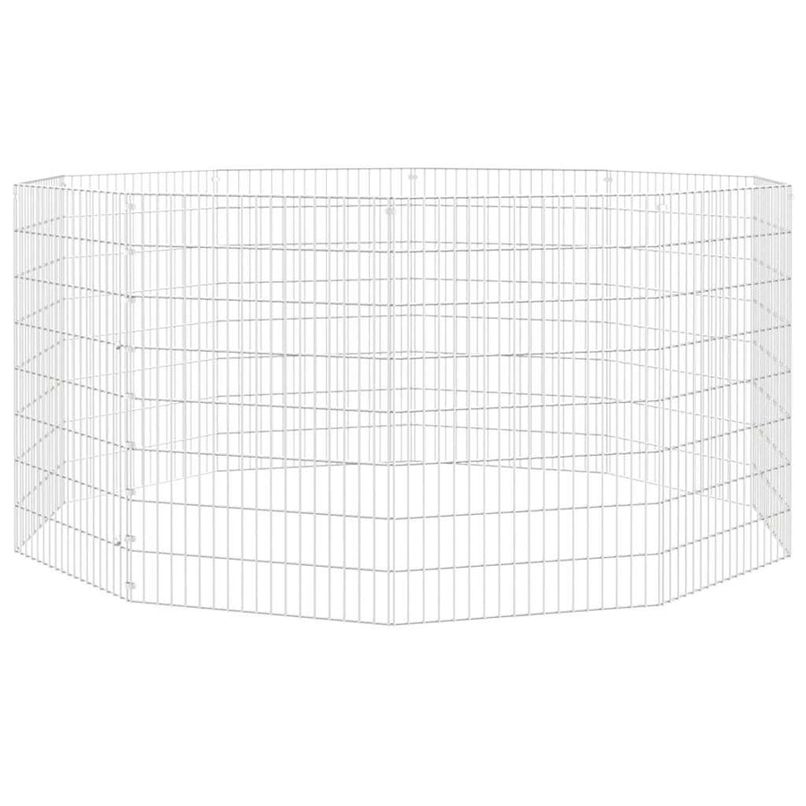 Free Range Animal Enclosure 10-Panel 54x80 cm Galvanised Iron