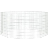 Free Range Animal Enclosure 10-Panel 54x80 cm Galvanised Iron - Side View