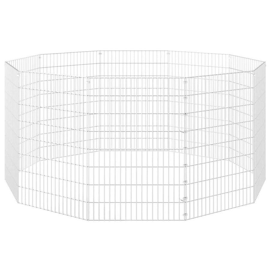 Free Range Animal Enclosure 10-Panel 54x80 cm Galvanised Iron