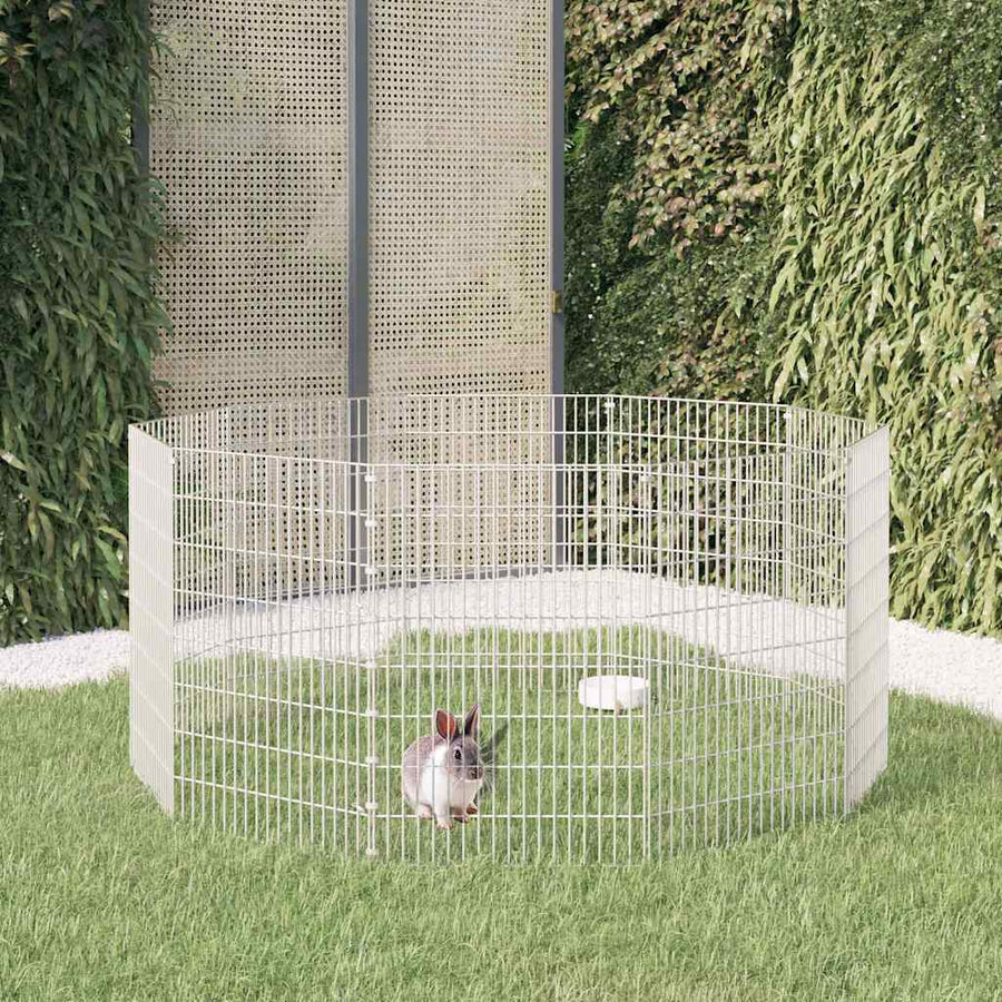 Free Range Animal Enclosure 10-Panel 54x80 cm Galvanised Iron