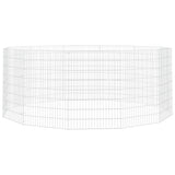 Free Range Animal Enclosure 12-Panel 54x80 cm Galvanised Iron - Front View