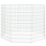 Free Range Animal Enclosure 8-Panel 54x100 cm Galvanised Iron - Front View