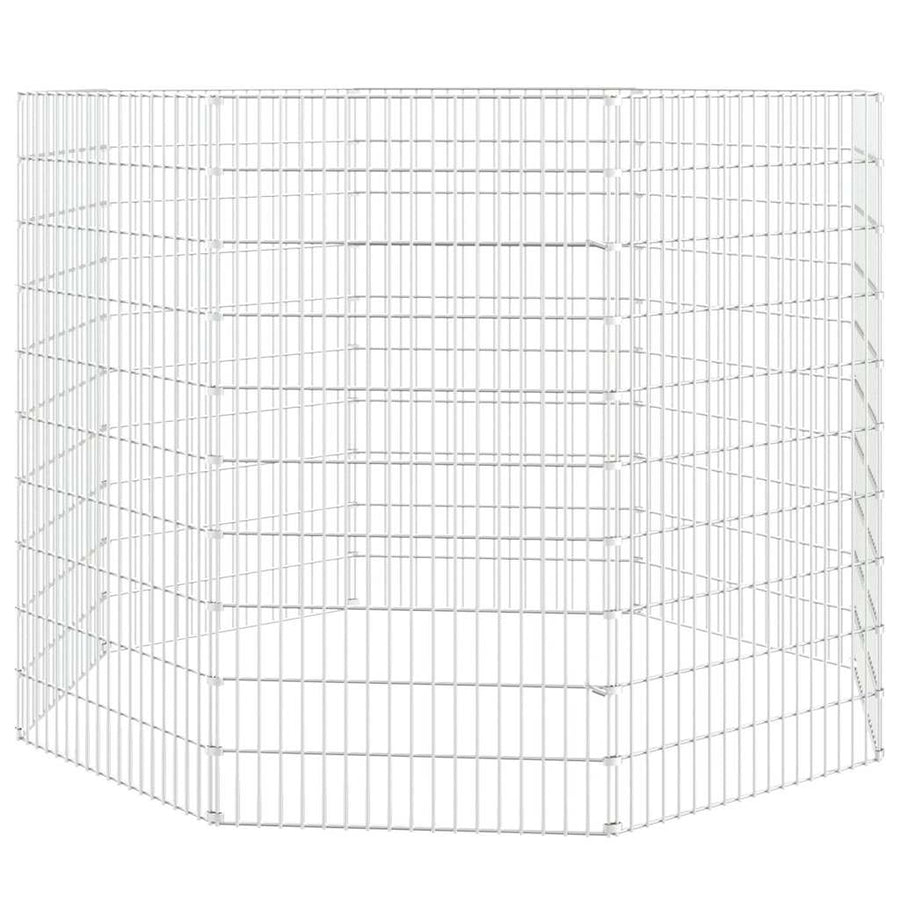 Free Range Animal Enclosure 8-Panel 54x100 cm Galvanised Iron