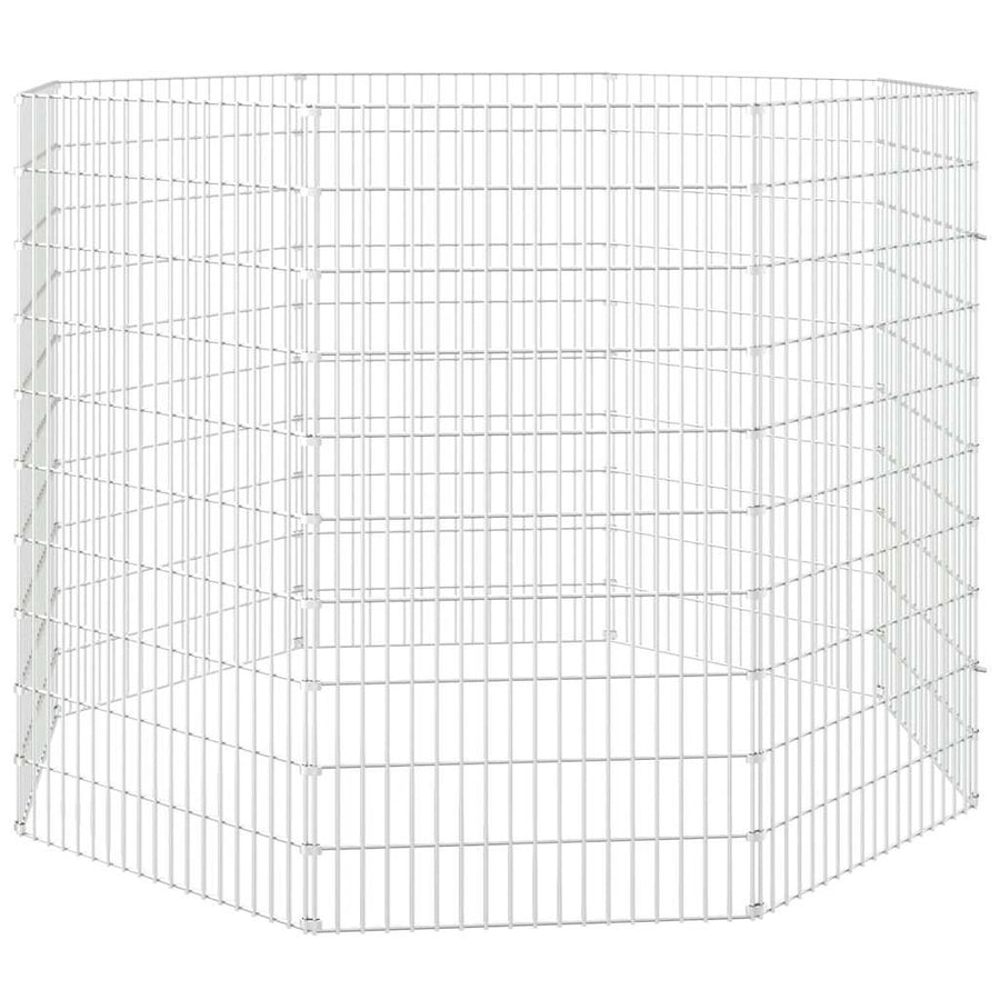 Free Range Animal Enclosure 8-Panel 54x100 cm Galvanised Iron